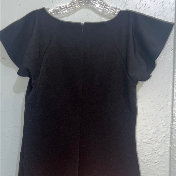 Guess Black Sheath Mini Dress with Flutter Cap Sleeves - Picture 7 of 8